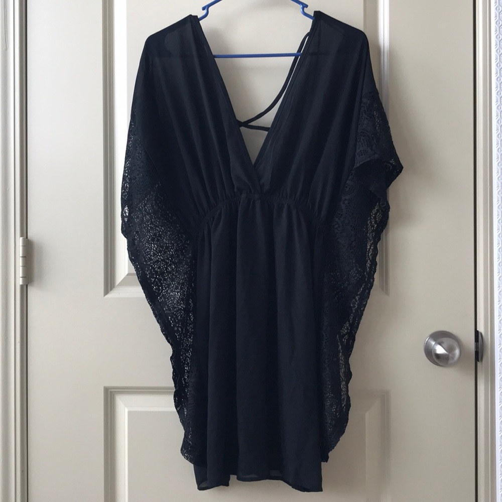 Sheer Black Swim Coverup